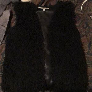 A faux fur vest